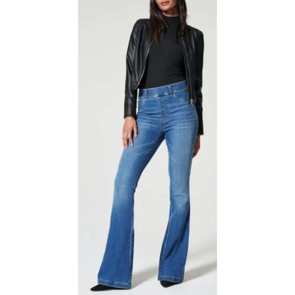 Spanx Vintage Indigo Flare Jeans-sz Large